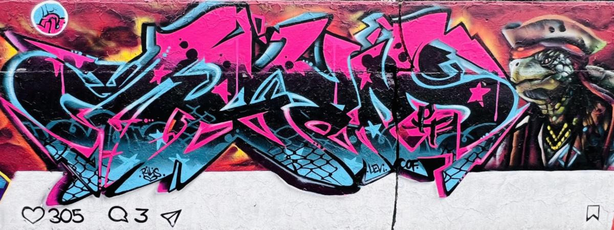 Graffiti by Strictly Kings & Better at the Graffiti Hall of Fame in New York City.