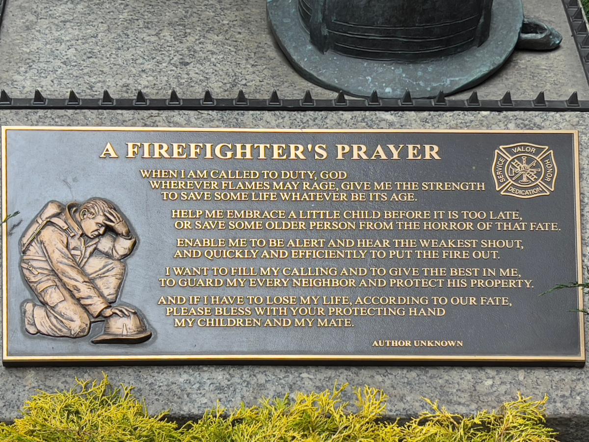 The Firefighter’s Prayer in New York City.