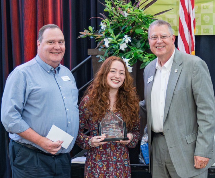 IT Manager Chris Roberts with his daughter, who received an IPS scholarship.